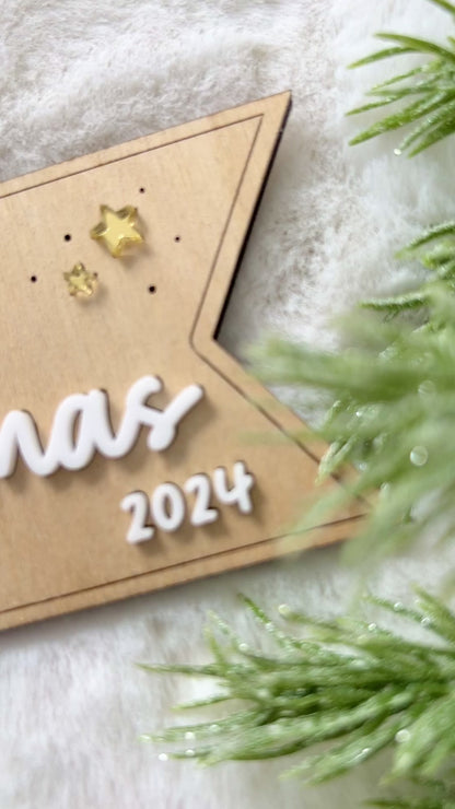 My First Christmas Flag Photo Prop