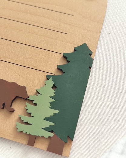 Woodland Birth Stat Sign