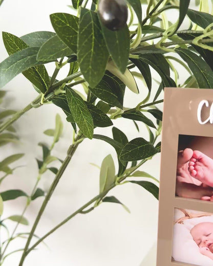 3 Photo Birth Stat Frame