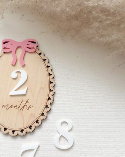 Croquette Baby Monthly Milestone Set With Removable Numbers