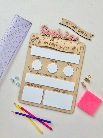 First and Last Day of School Sign